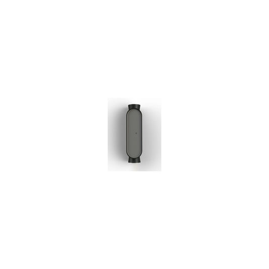 Ibuk Black Front LED Up & Down Light with Clear Polycarbonate Diffuser