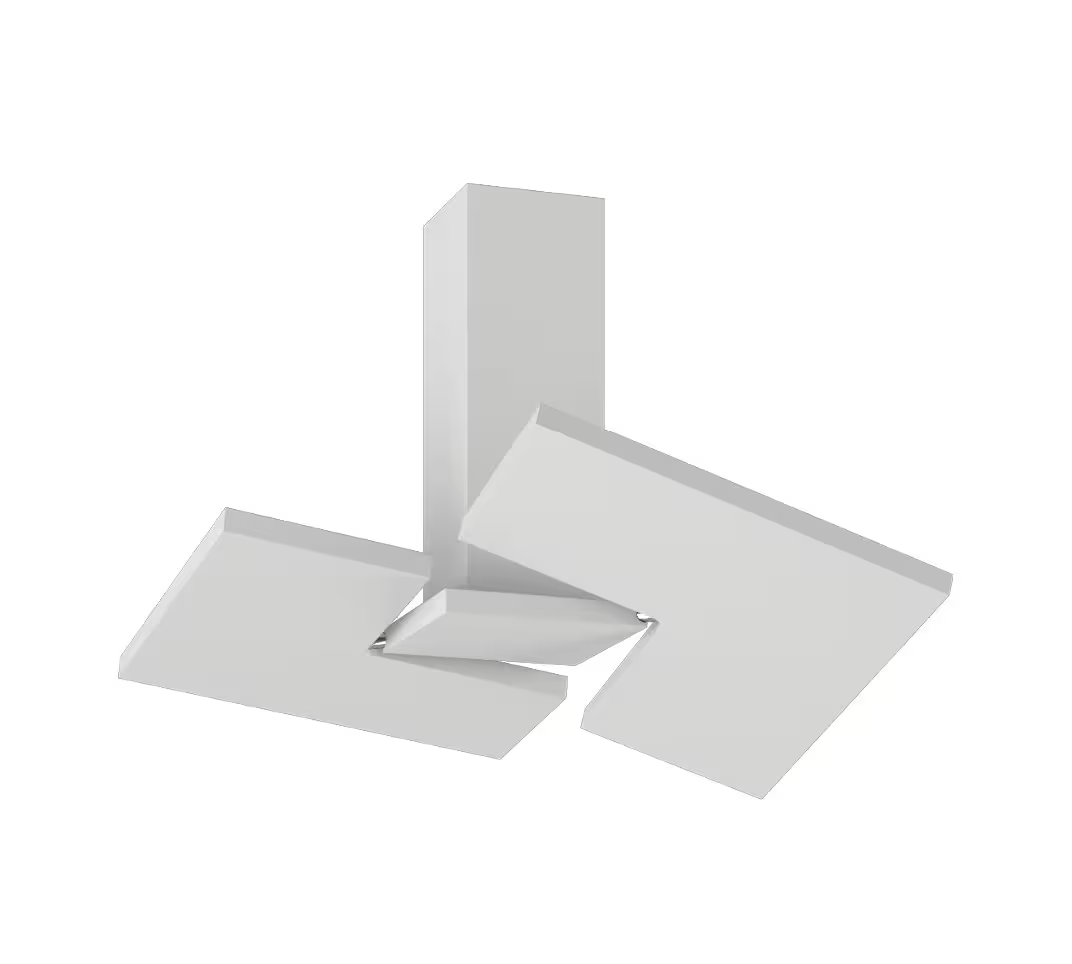 Puzzle Twist LED Ceiling Light Matt White