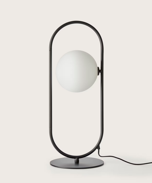 Abbacus Opal Glass Metal Desk Lamp