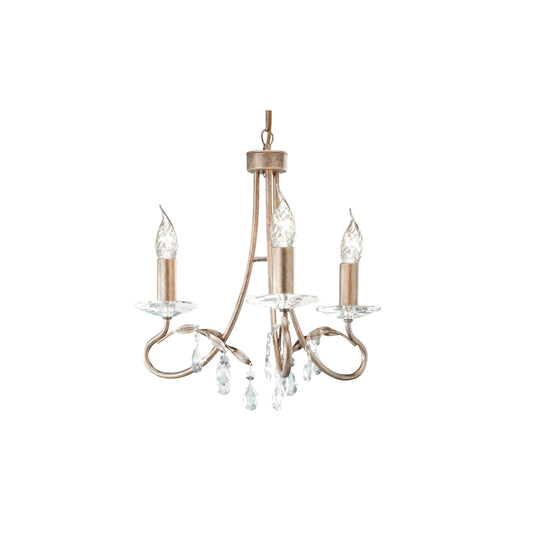 Christina 3-Light Chandelier Silver/Gold