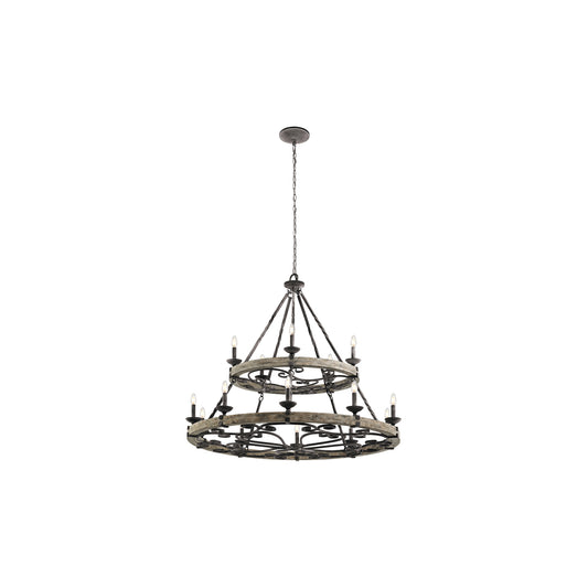 Taulbee 15-Light Chandelier Weathered Zinc