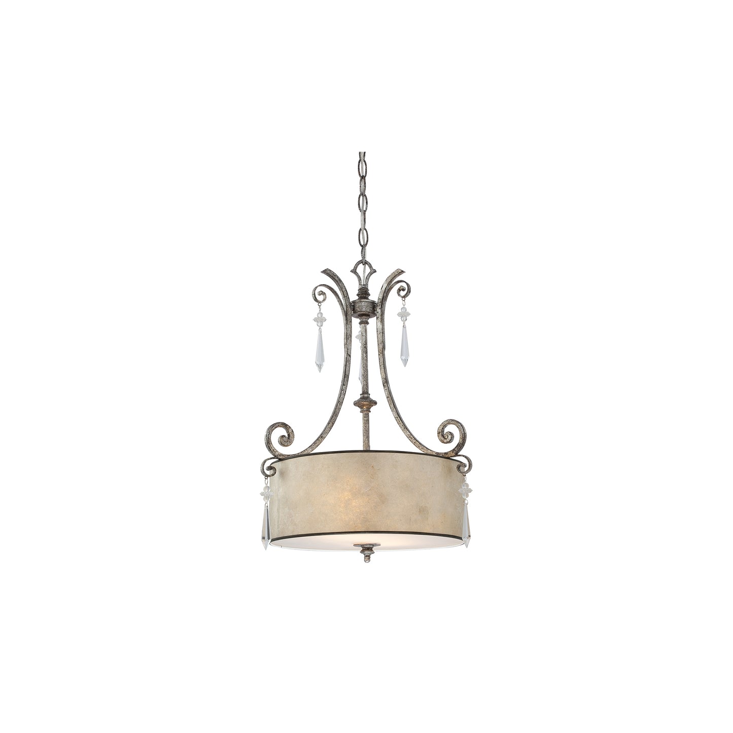 Kendra 2-Light Pendant Mottled Silver