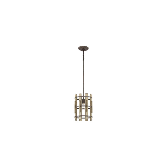 Wood Hollow 1-Light Mini Pendant Rustic Black
