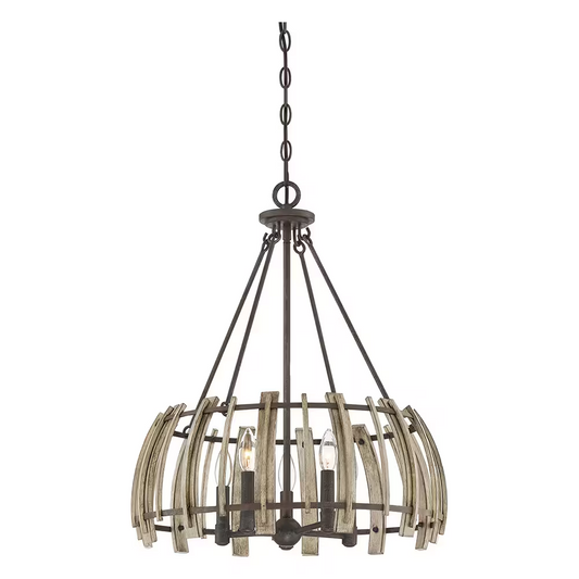 Wood Hollow 5-Light Mini Pendant