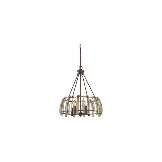 Wood Hollow 5-Light Mini Pendant Rustic Black