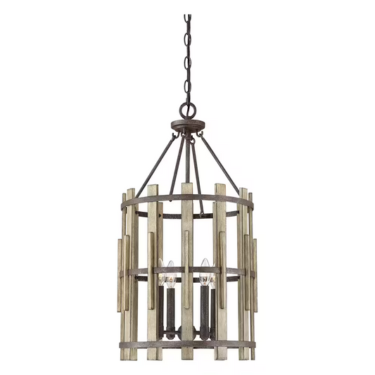 Wood Hollow 4-Light Pendant