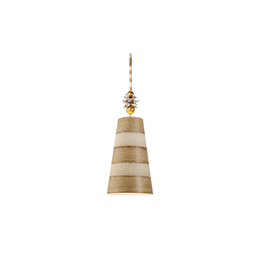 Anemone 1-Light Pendant Taupe & Cream Patina