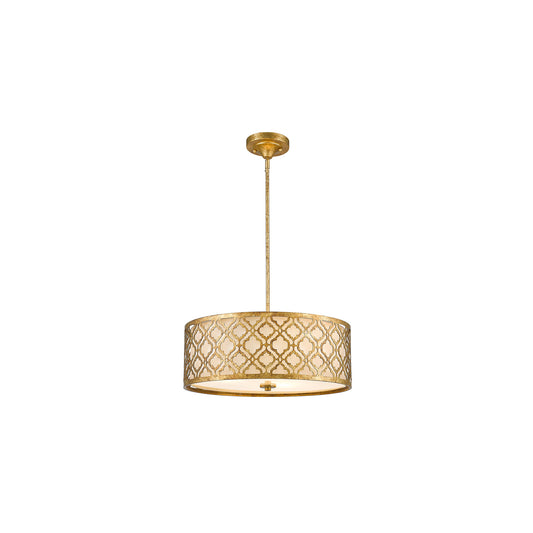 Arabella 3-Light Duo-Mount Large Pendant Distressed Gold