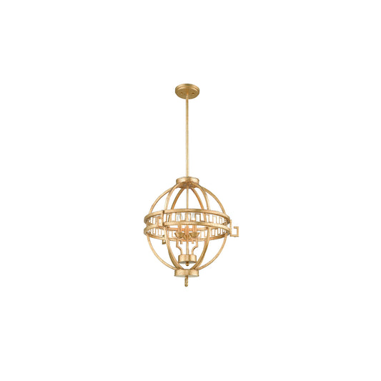 Lemuria 3-Light Globe Pendant Distressed Gold