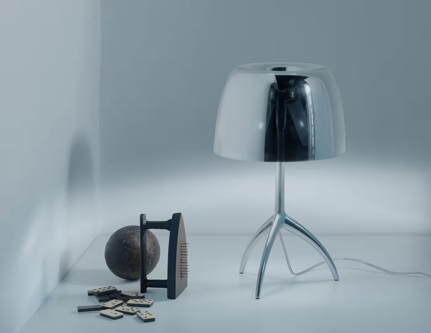 Lumiere Grande Table Lamp Black Chrome