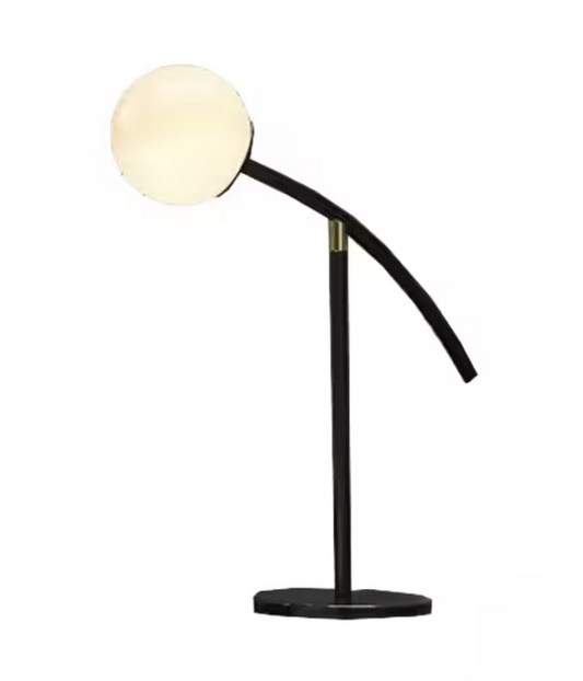 Arch Table Lamp with Thin Metal Tubes & Opal Glass
