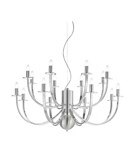 Trimming 16-Light Chandelier Brushed Silver