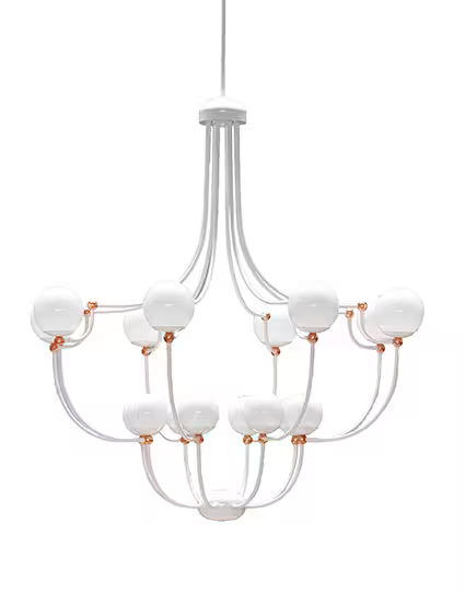 Dots 24-Light Pendant with White Glass