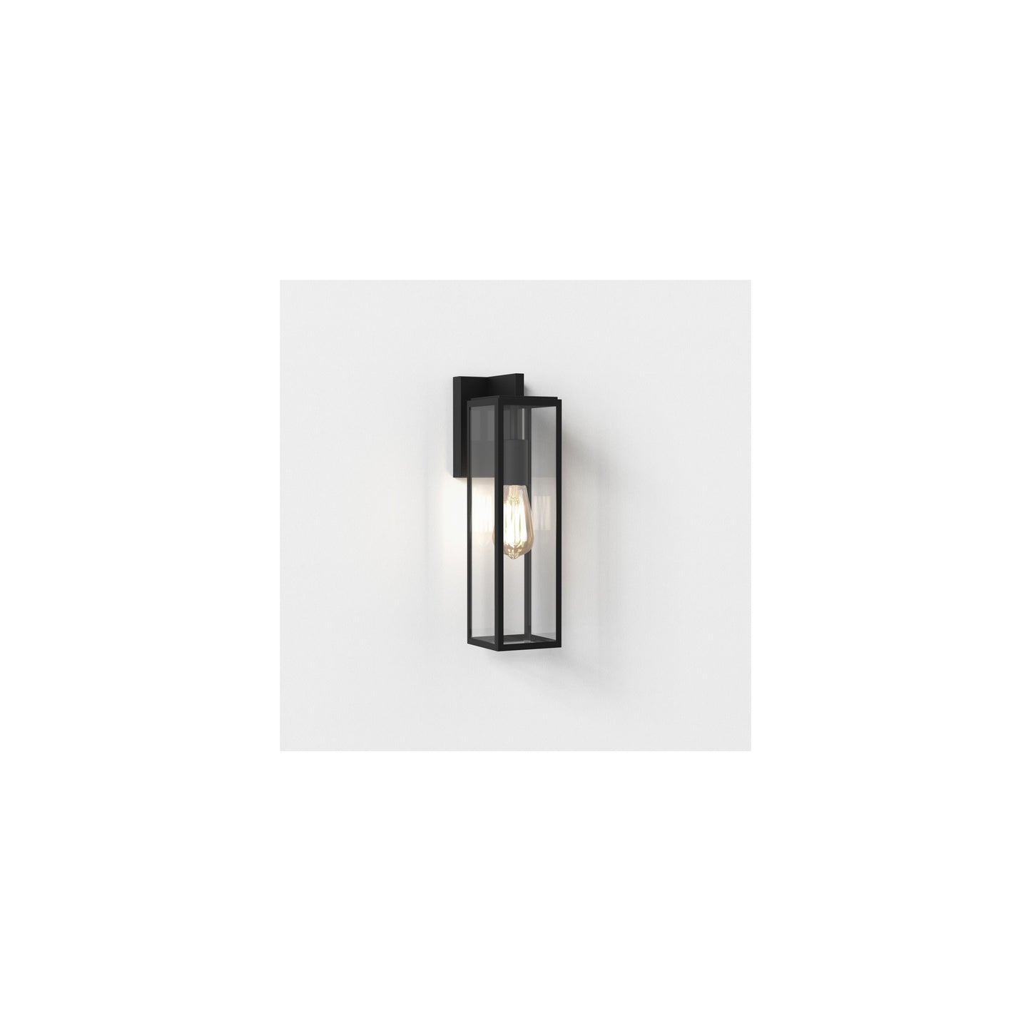 Harvard Lantern Wall Light Textured Black