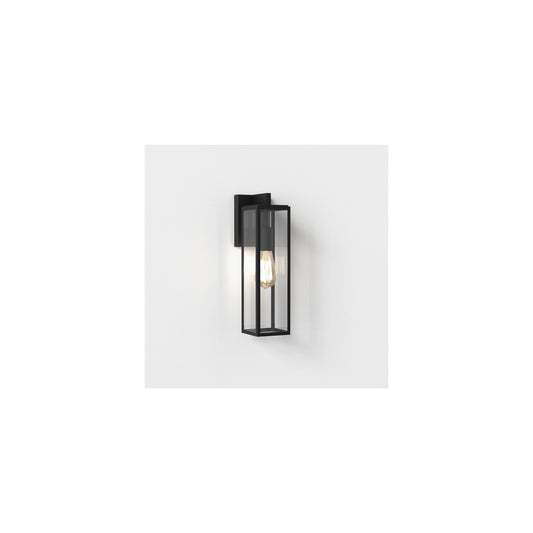 Harvard Lantern Wall Light Textured Black