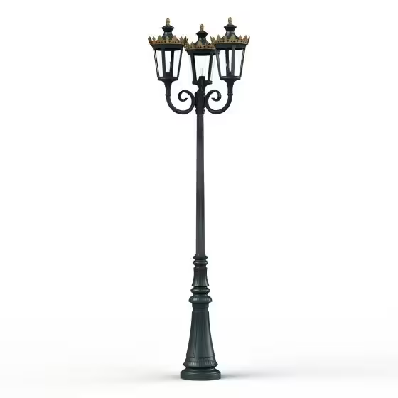 Louvre Model 10 Triple Heads Street Lamp