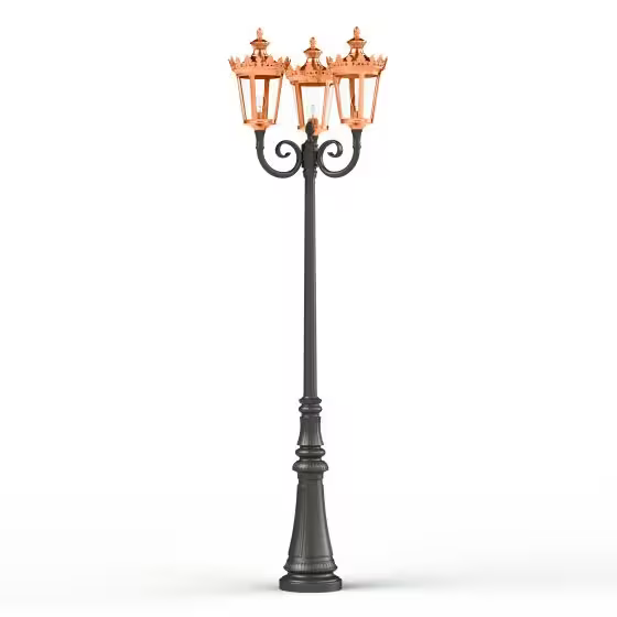 Louvre Model 10 Triple Heads Street Lamp