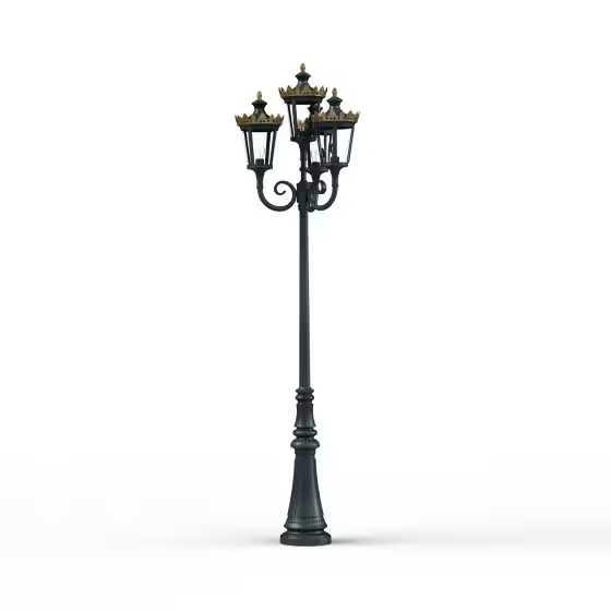 Louvre Model 11 Quadruple Heads Street Lamp