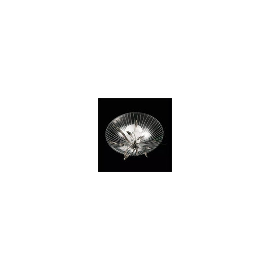 Virgola Ceiling Light Glossy White with Chrome Details
