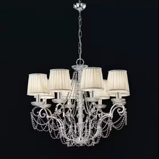 Bubbles 8-Light Chandelier Glossy Silver