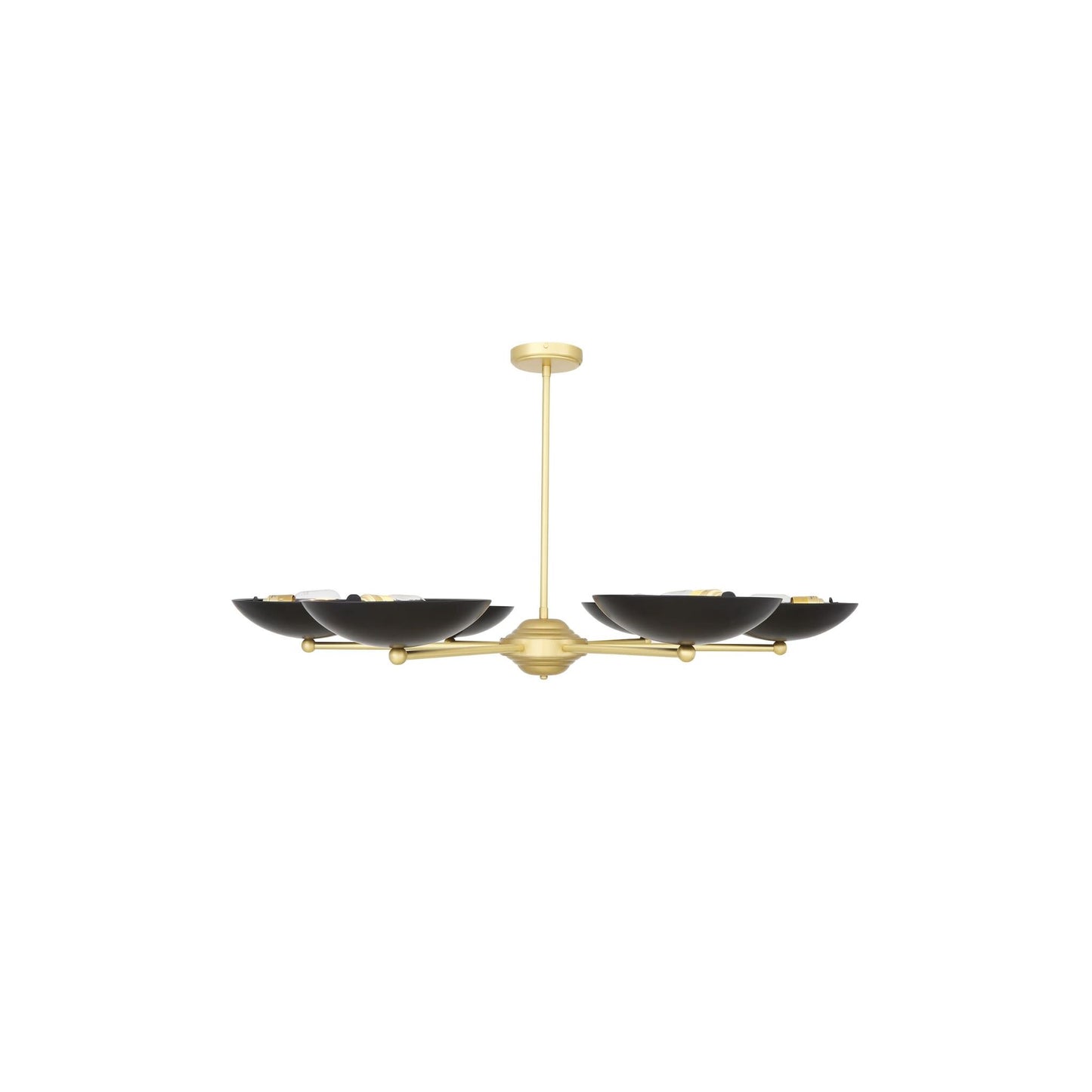 Newbury 6-Light Chandelier with Black Shade