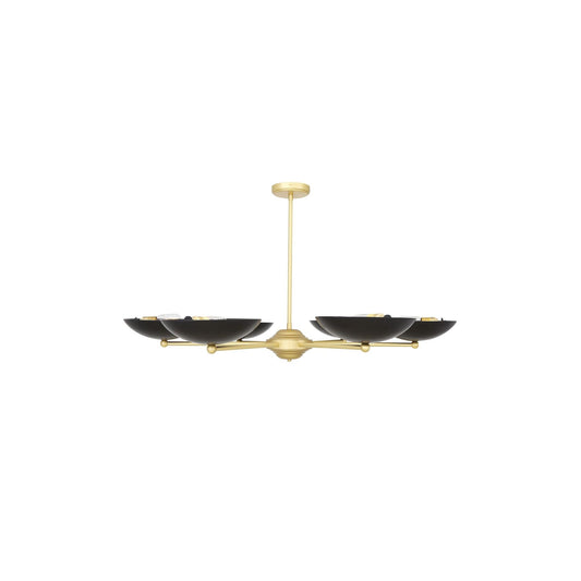 Newbury 6-Light Chandelier with Black Shade
