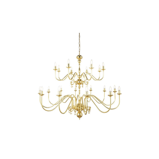 Flemish 20-Light Two-Tier Chandelier