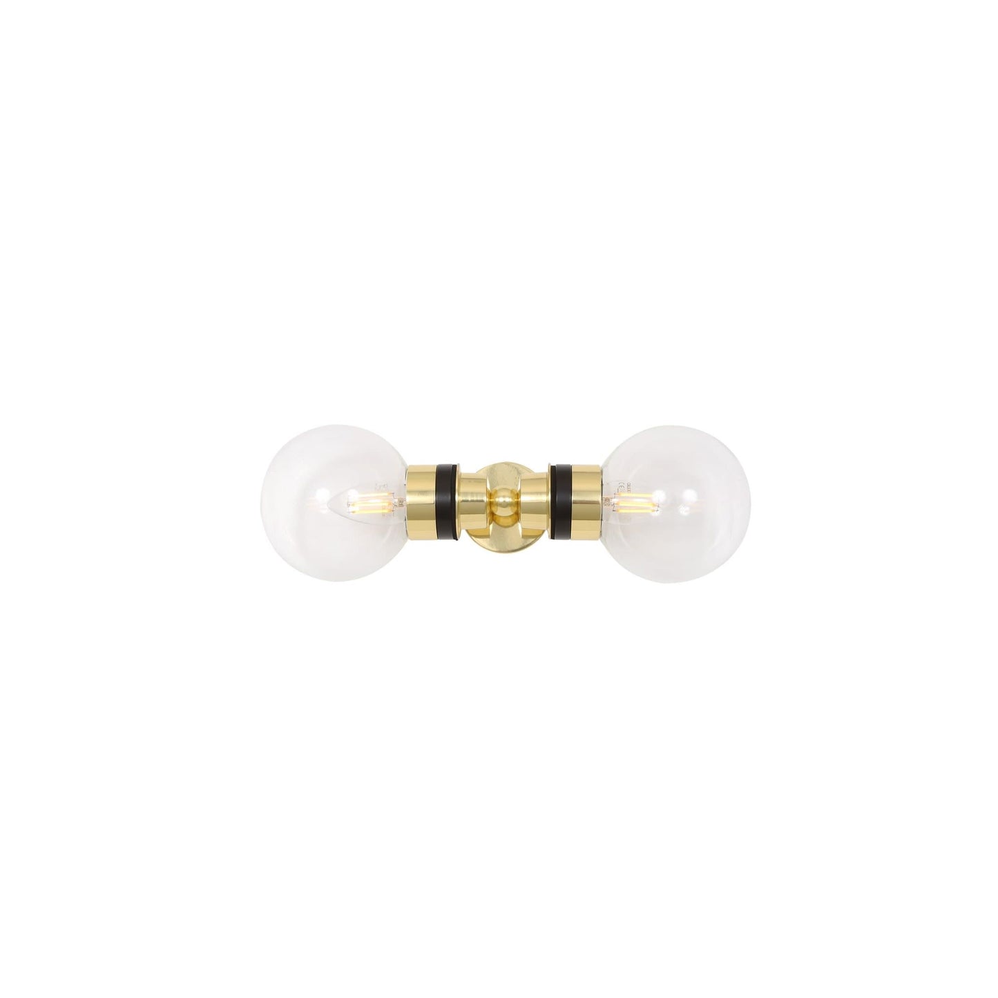 Poole Double Glass Globe Bathroom Wall Light IP65