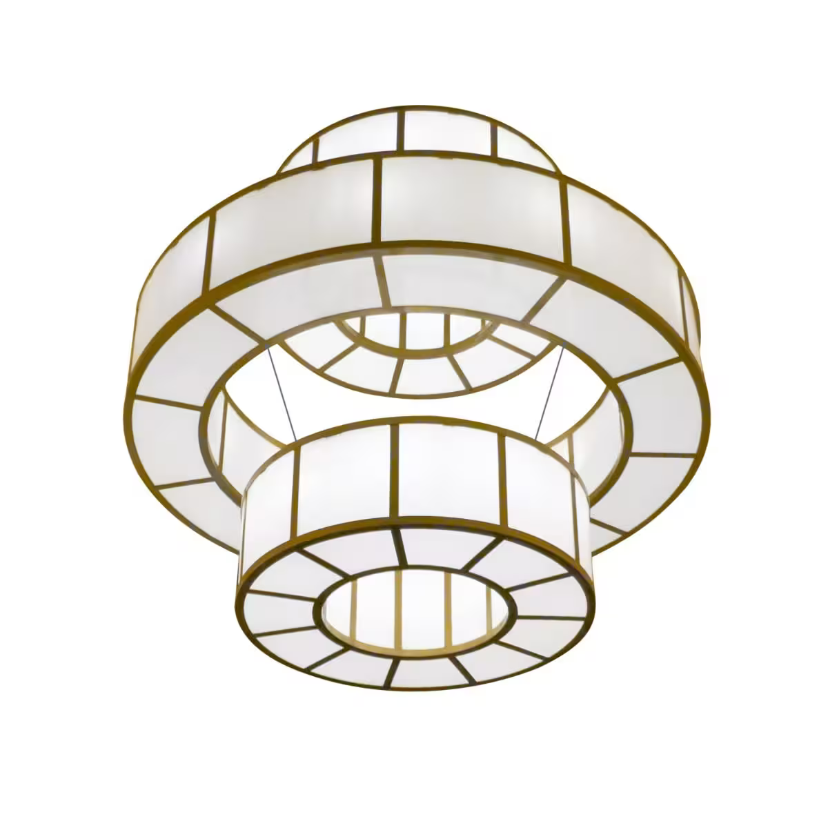 Santa Fe Large Three-Ring Pendant Bronze