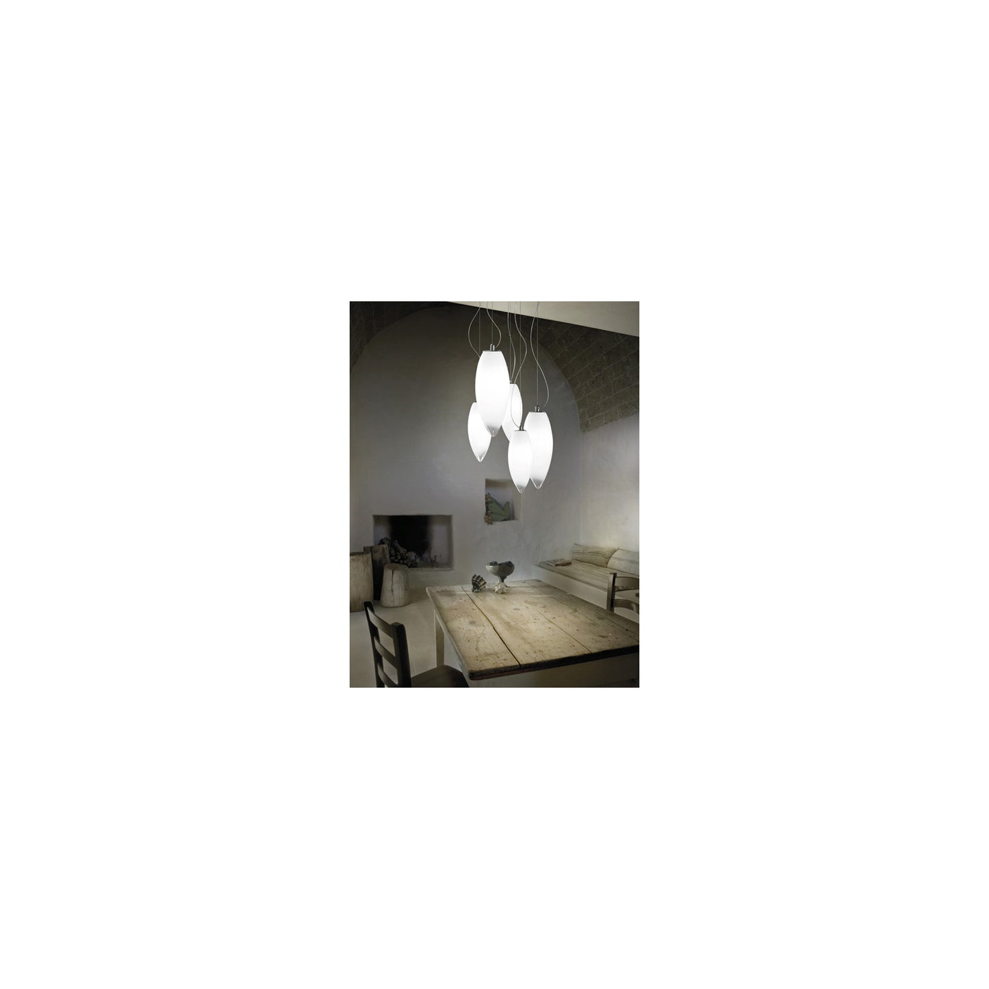 Baco SP P Small Pendant Satin Nickel