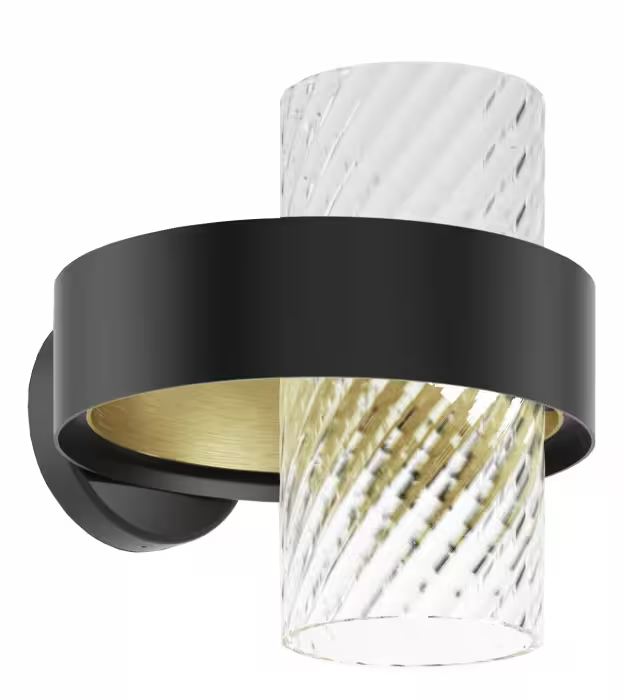 Armonia Wall Light Black Brass