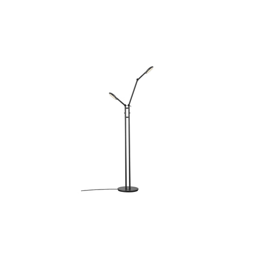 Bend Double LED Floor Lamp Black
