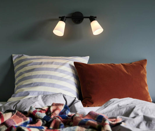 Cole Double Wall Light Black