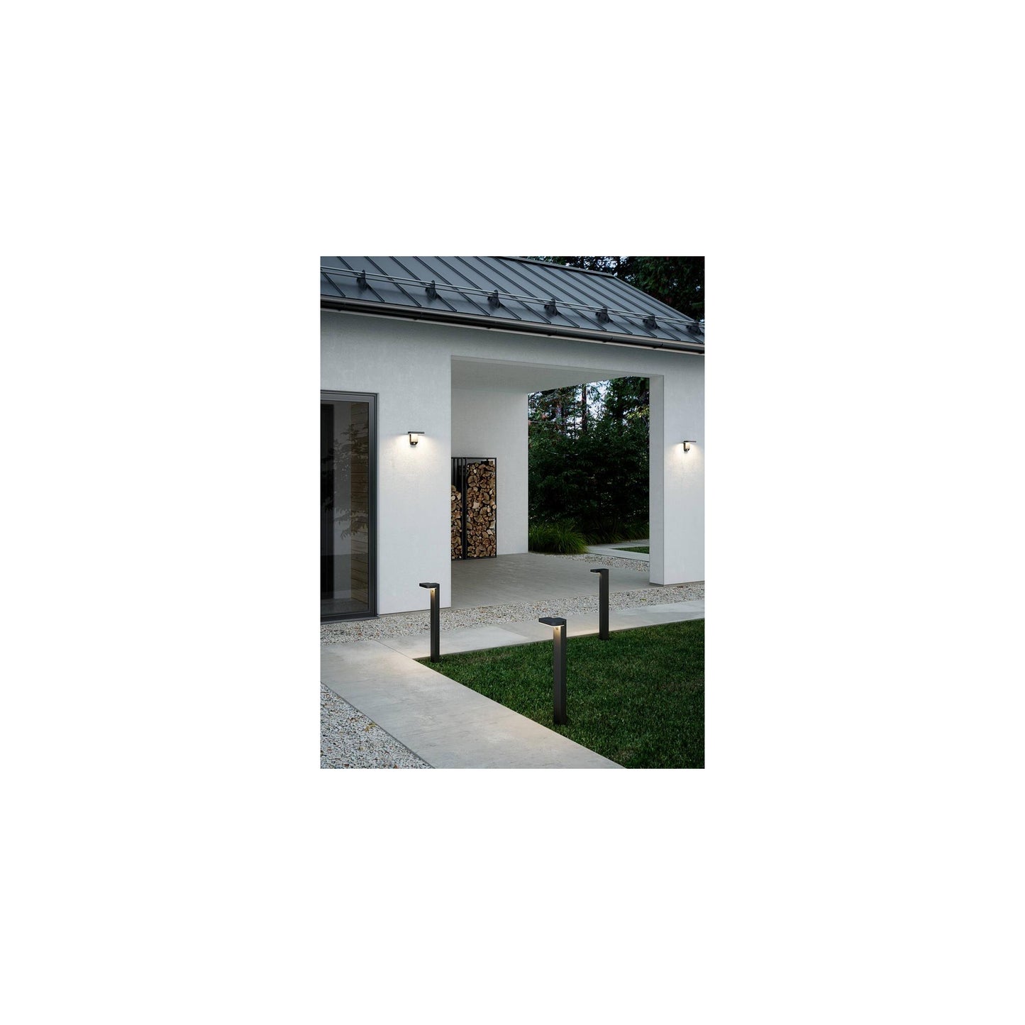Rica Outdoor Square LED Wall Light Black