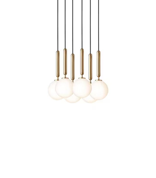 Miira 6 Six-Light Pendant with Opal Glass Diffuser