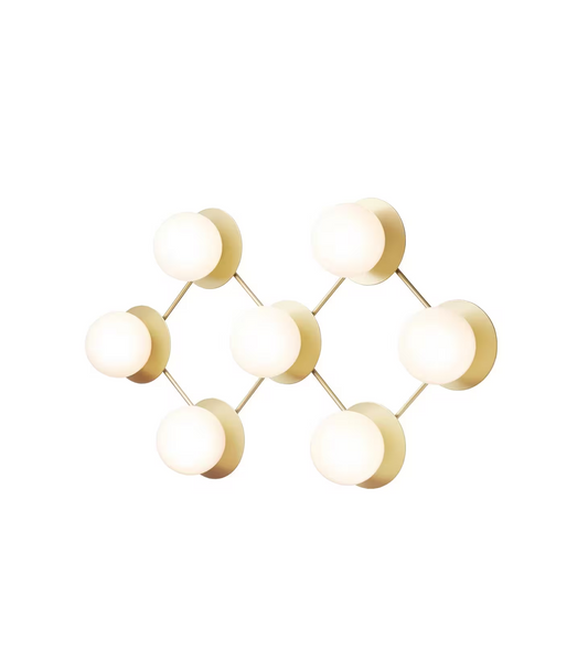 Liila 7 Ceiling or Wall Light Nordic Gold