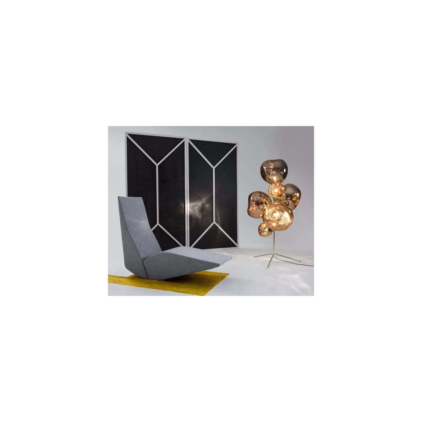 Melt 7-Light Floor Lamp Polished Gold