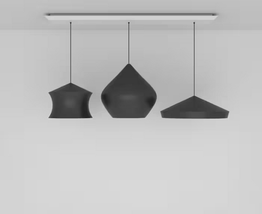 Beat Trio Linear LED Pendant Black