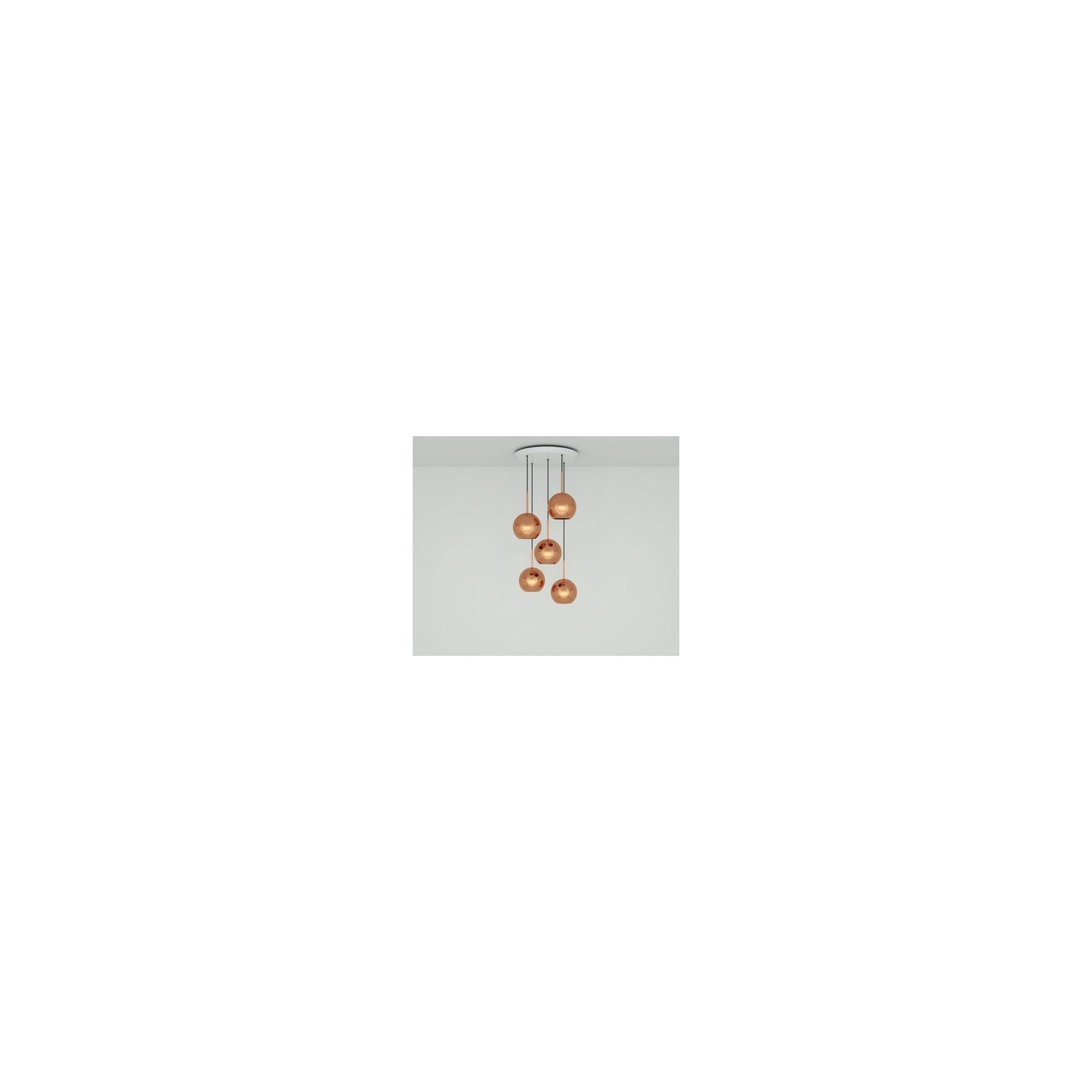 Copper 25cm Round LED Pendant