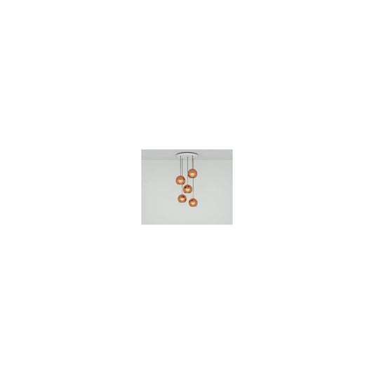 Copper 25cm Round LED Pendant
