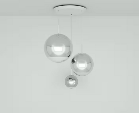 Mirror Ball Range Round LED Pendant