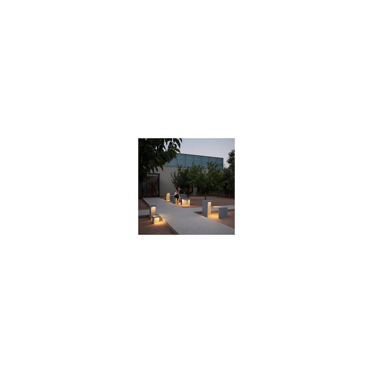 Empty 4135 Outdoor LED Floor Lamp Concrete Grey