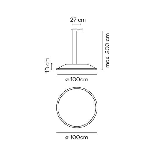 Big 0538 3000K 4-Light LED Pendant