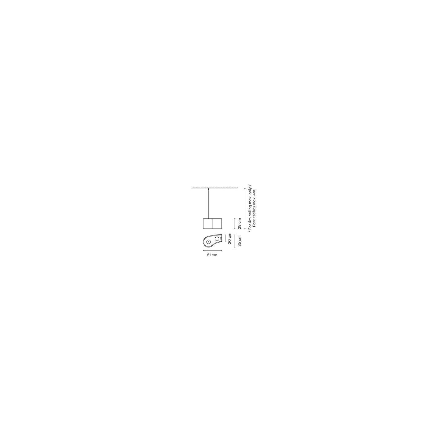 Ameba 2202 2-Light LED Pendant