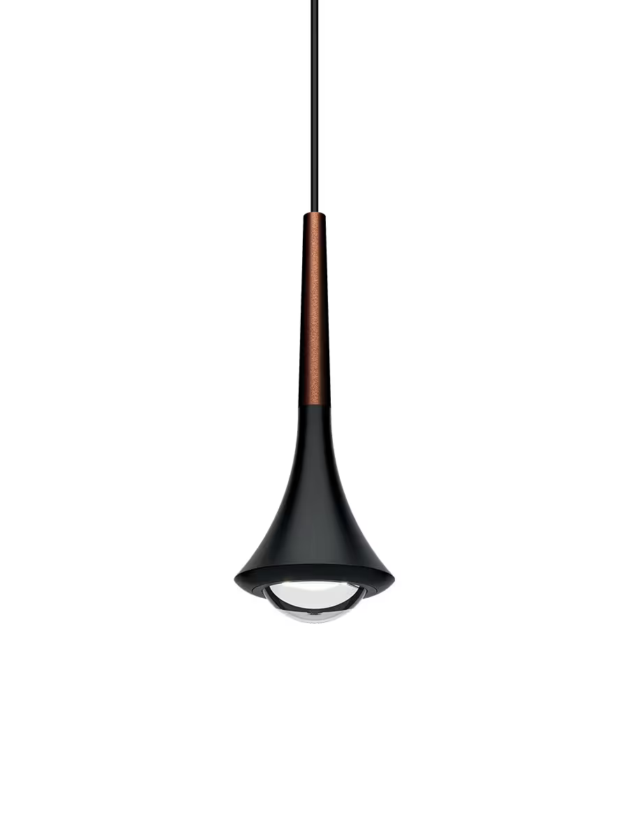 Rain Matt Black 3000K LED Pendant