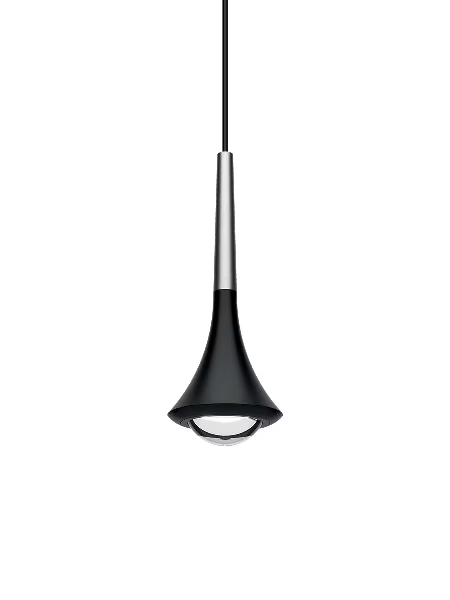 Rain Matt Black 2700K LED Pendant