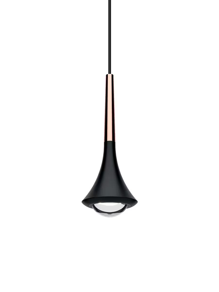 Rain Matt Black 2700K LED Pendant
