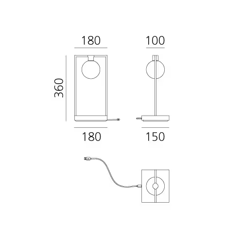 Curiosity 36 Sphere LED Table Lamp