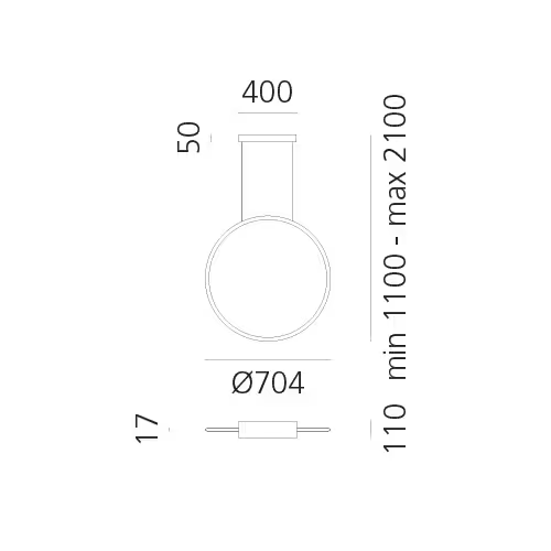 Discovery Vertical 70 RGBW LED Pendant