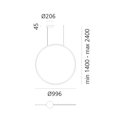 Discovery Vertical 100 LED Pendant
